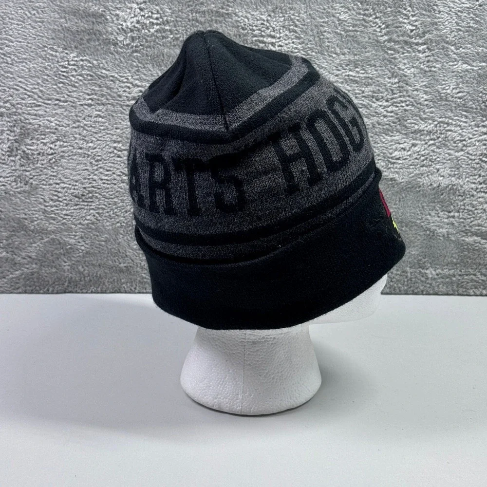 Harry Potter Beanie Hat Cap Boys One Size Black Gray Hogwarts TV Movie Youth